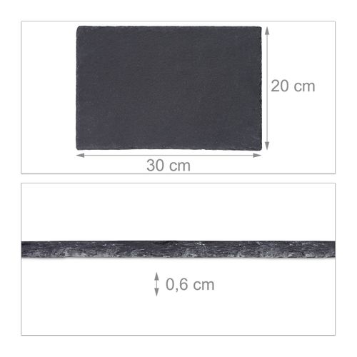 Assiettes En Ardoise 30x20 Cm Lot De 12