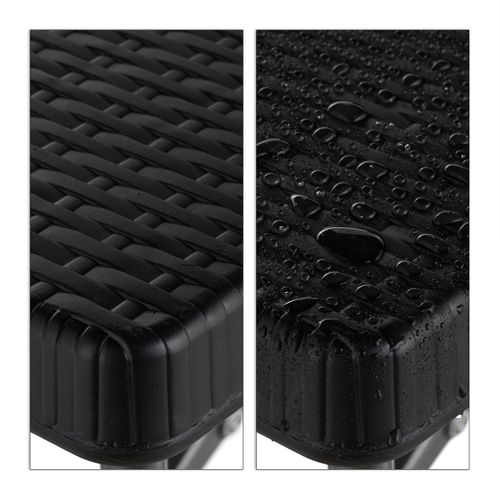 Banc Pliable Noir Lot De 2