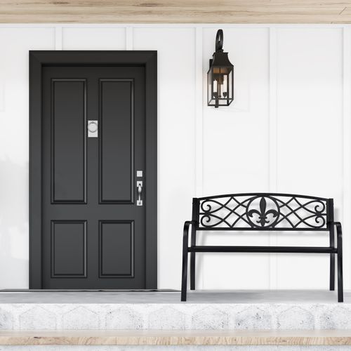 Banc De Jardin Avec Motif Fleur De Lys