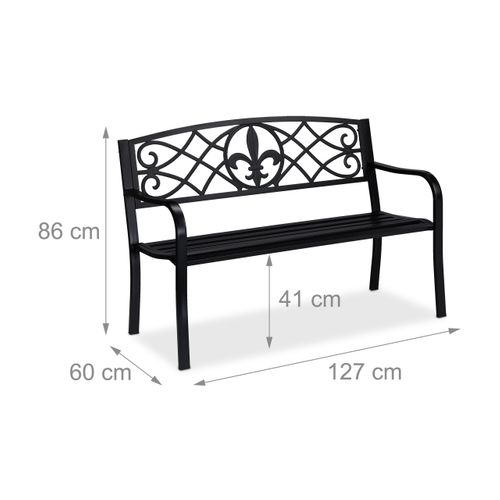 Banc De Jardin Avec Motif Fleur De Lys