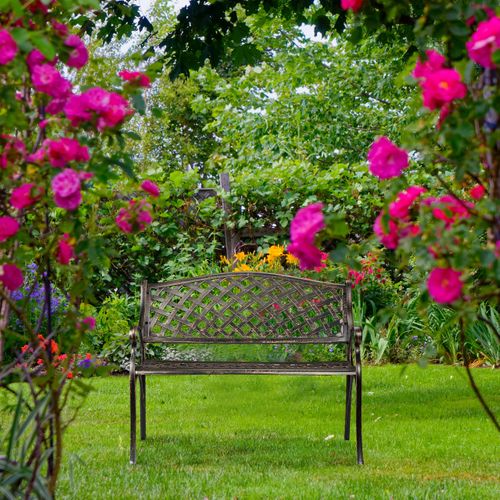 Banc De Jardin En Bronze Noir