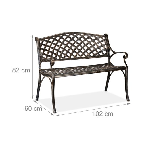 Banc De Jardin En Bronze Noir