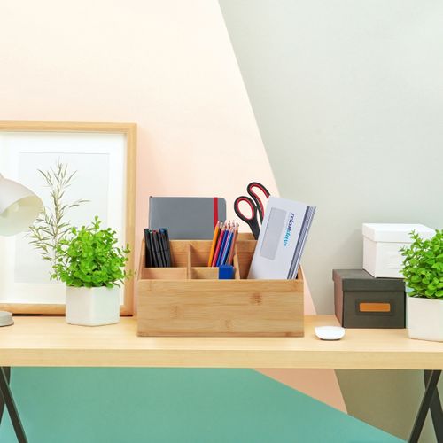 Organiseur De Bureau Bambou