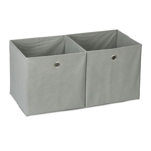 Lot De 12x Boîtes De Rangement Gris