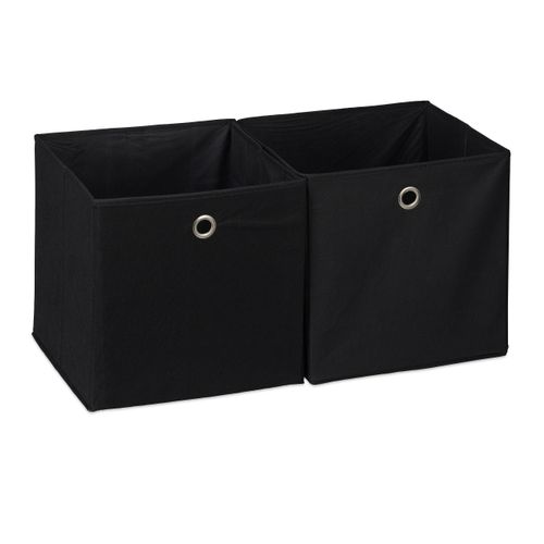 Lot De 4 Boîtes De Rangement Noir