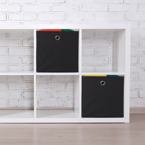 Lot De 12 Boîtes De Rangement Noir