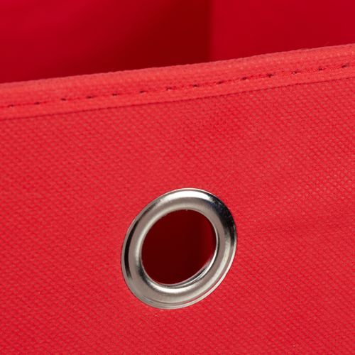 Lot De 12 Boîtes De Rangement Rouge