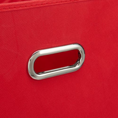 4 X Boîte De Rangement Tissu Rouge