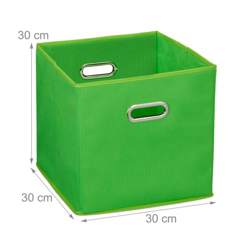 12 X Boîtes De Rangement Tissu Vert