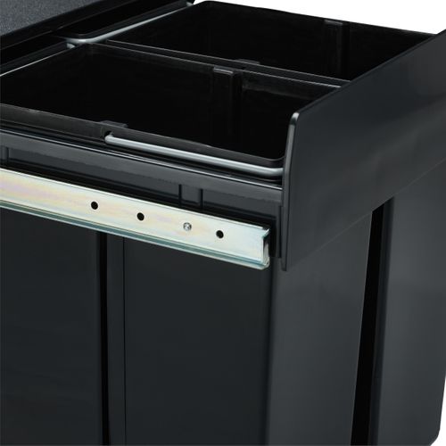 Poubelle Encastrable Coulissante En Noir