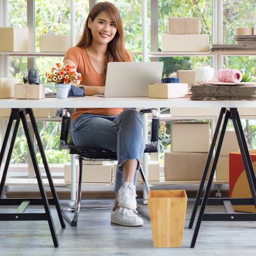 Corbeille à Papiers En Bambou