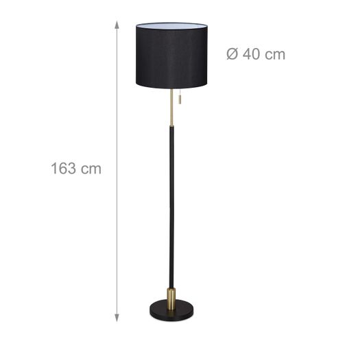 Lampe Droite Salon Noire