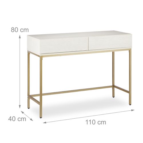 Table De Console Doré Blanc