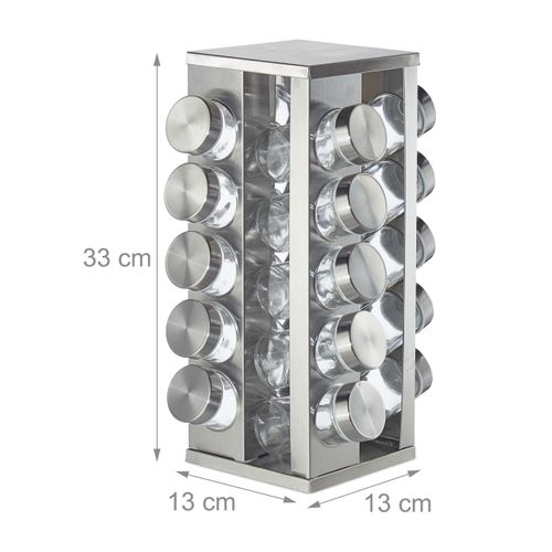 Tourniquet à Épices Carré Avec 20 Pots