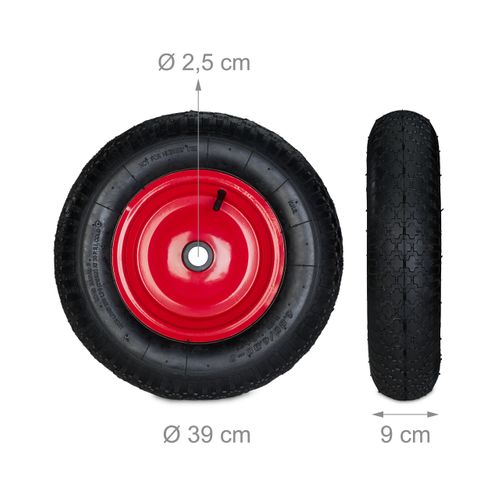 Lot De 2 Roues De Brouette 4.80 4.00-8