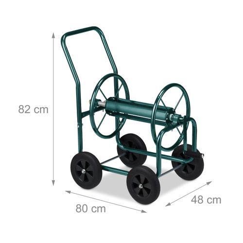Dévidoir Tuyau D’arrosage Métal Vert