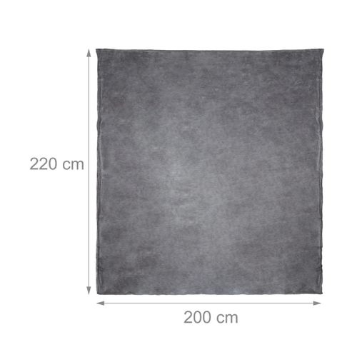 2x Couvertures Plaid Géant Polaire Gris
