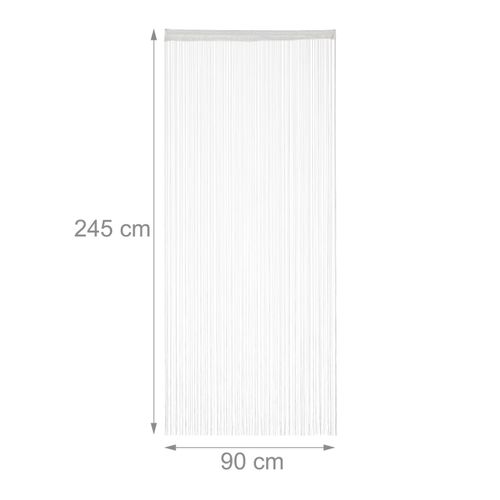 Rideau De Fils Blanc En Lot De 3