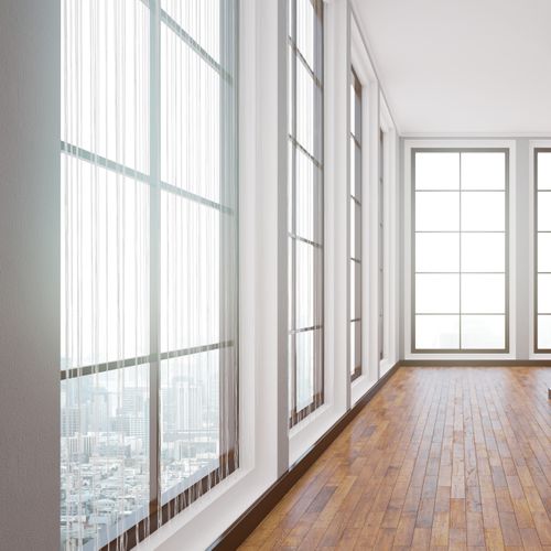 Rideau De Fils Blanc En Lot De 4