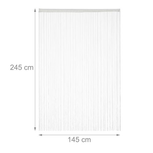 Rideau De Fils Blanc En Lot De 5