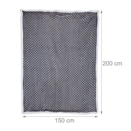 Plaid Gris Cœurs Dorés En Lot De 2