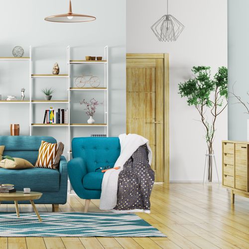 Plaid Gris Cœurs Dorés En Lot De 5