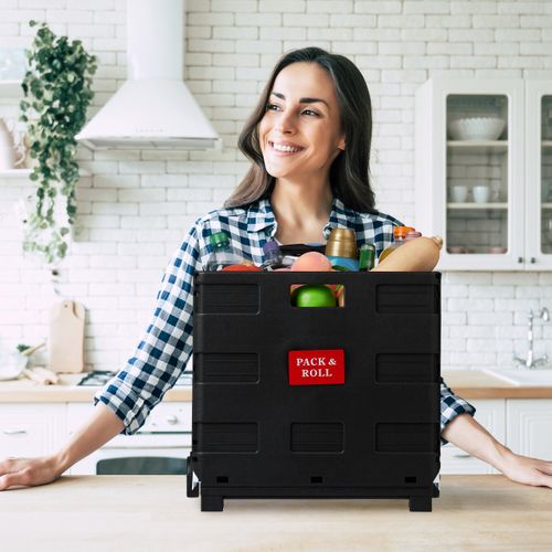 Chariot De Courses Pliable à Roulettes