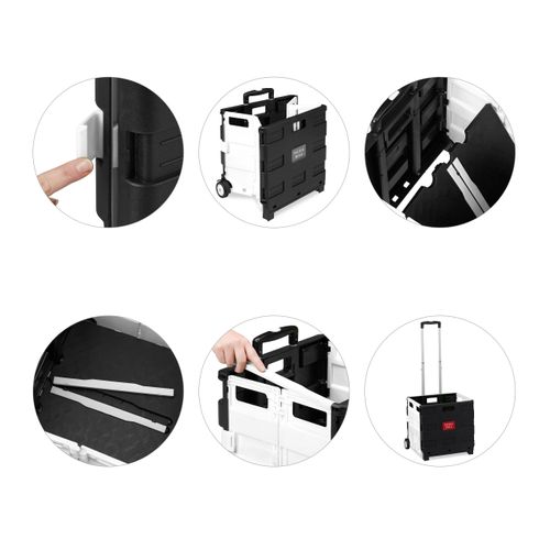 Chariot De Courses Pliable à Roulettes