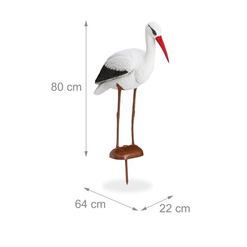 Lot De 2 Statues De Jardin Cigogne