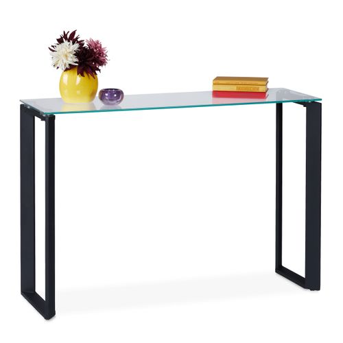 Table Console Avec Plateau En Verre
