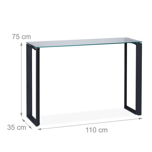 Table Console Avec Plateau En Verre
