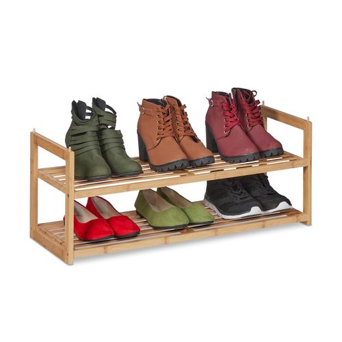 Étagère à Chaussures En Bambou Empilable