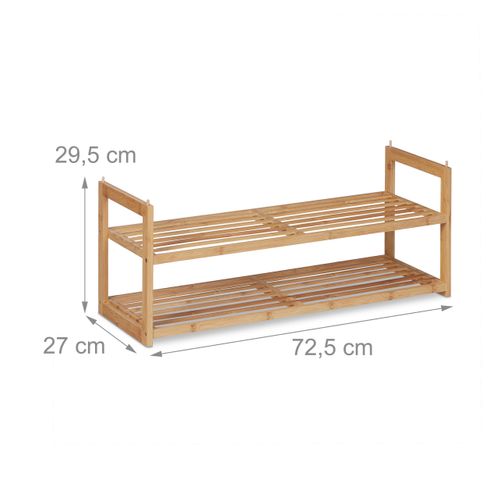 Étagère à Chaussures En Bambou Empilable