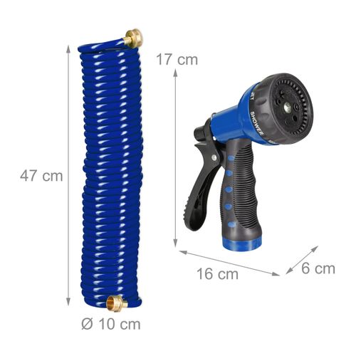 Tuyau D'eau Spiralé Avec Pistolet 10 M
