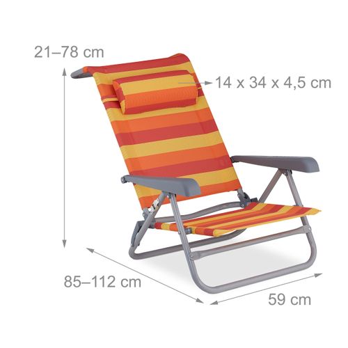 Chaise Longue Pliante Avec Repose-tête