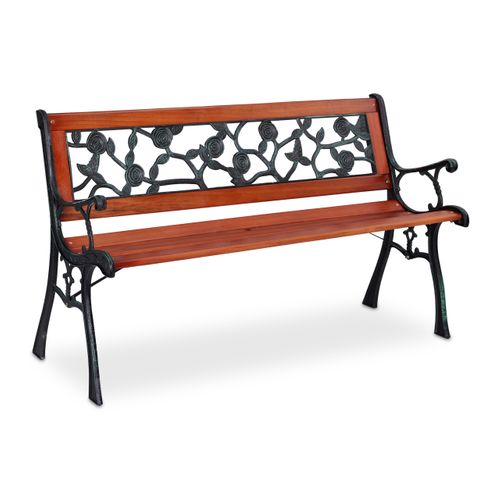 Banc De Jardin Avec Motif Roses