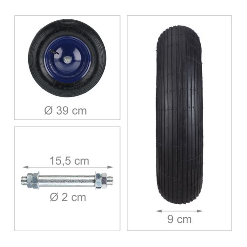 Roue De Brouette Avec Axe 4.80 4.00-8