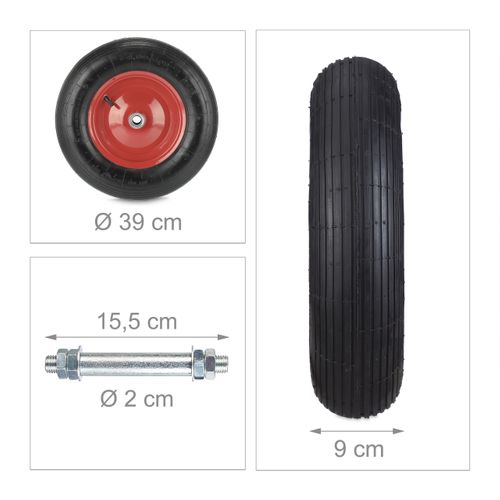 Roue De Brouette Avec Axe 4.80 4.00-8