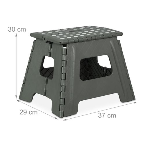 10x Tabourets Pliables L Gris Clair