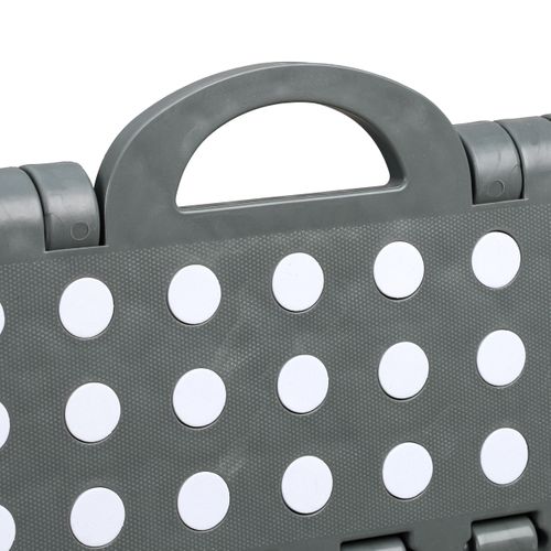 Tabouret Pliant XL Gris Clair, 2 Pièces