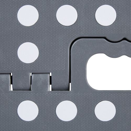 4x Tabourets Pliants Bas En Gris-blanc