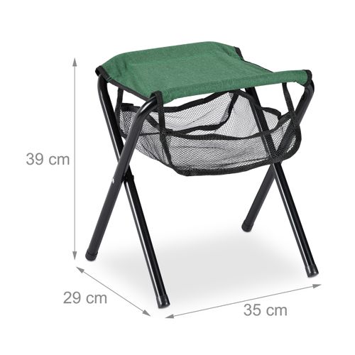 Tabouret Pliant Camping Vert 120 Kg