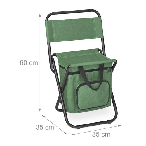 Tabouret De Camping Vert Avec Dossier