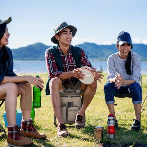 Tabouret De Camping Pliable Avec Poche