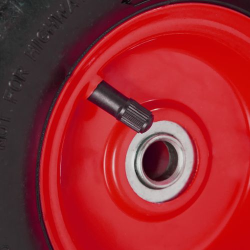 4xroues De Diable Jante Acier Rouge/noir