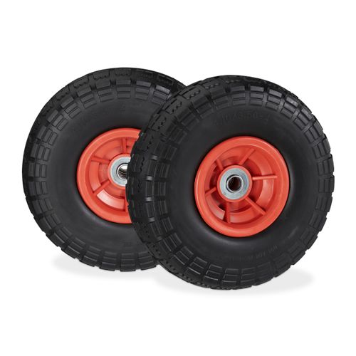 4x Roues De Diable Pu Jeu De 2 4.1/3.5-4