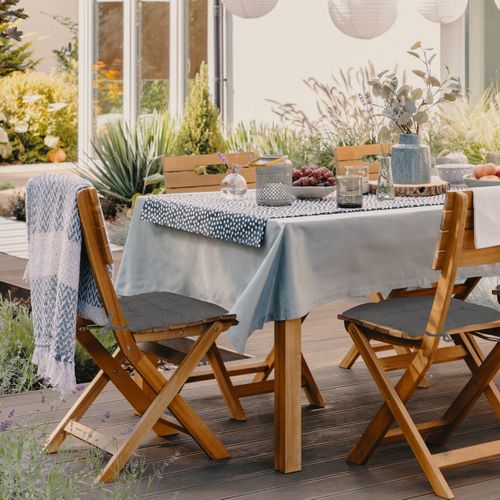 Coussin De Chaise Gris En Lot De 4