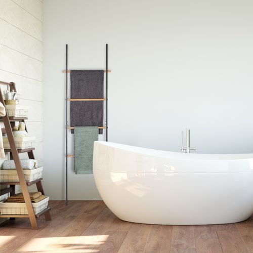 Porte-serviettes Échelle Bois Et Métal