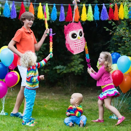Pinata Hibou En Rose En Lot De 4