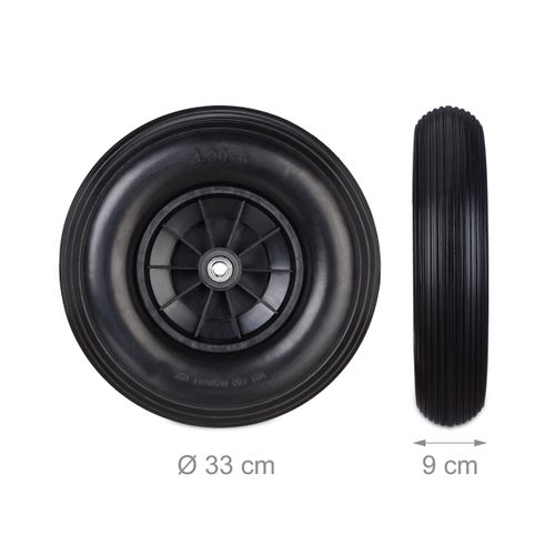 4xroue De Brouette En Noir 4.00-6